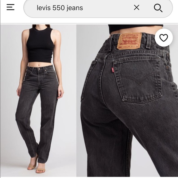 Levi’s 550 Relaxed Fit - Black / Tag 34x32